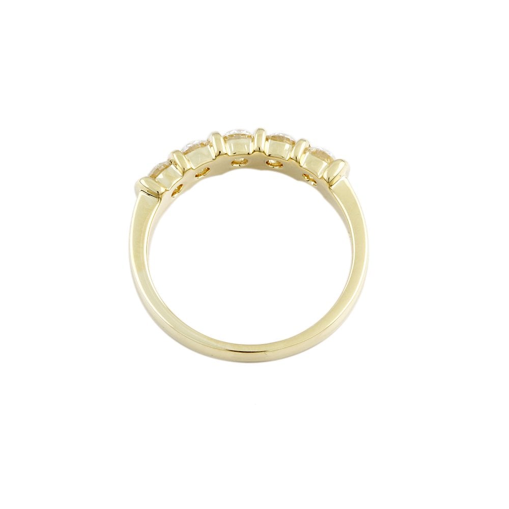Yellow Gold 1.00ct Round Brilliant Diamond Five Stone Ring