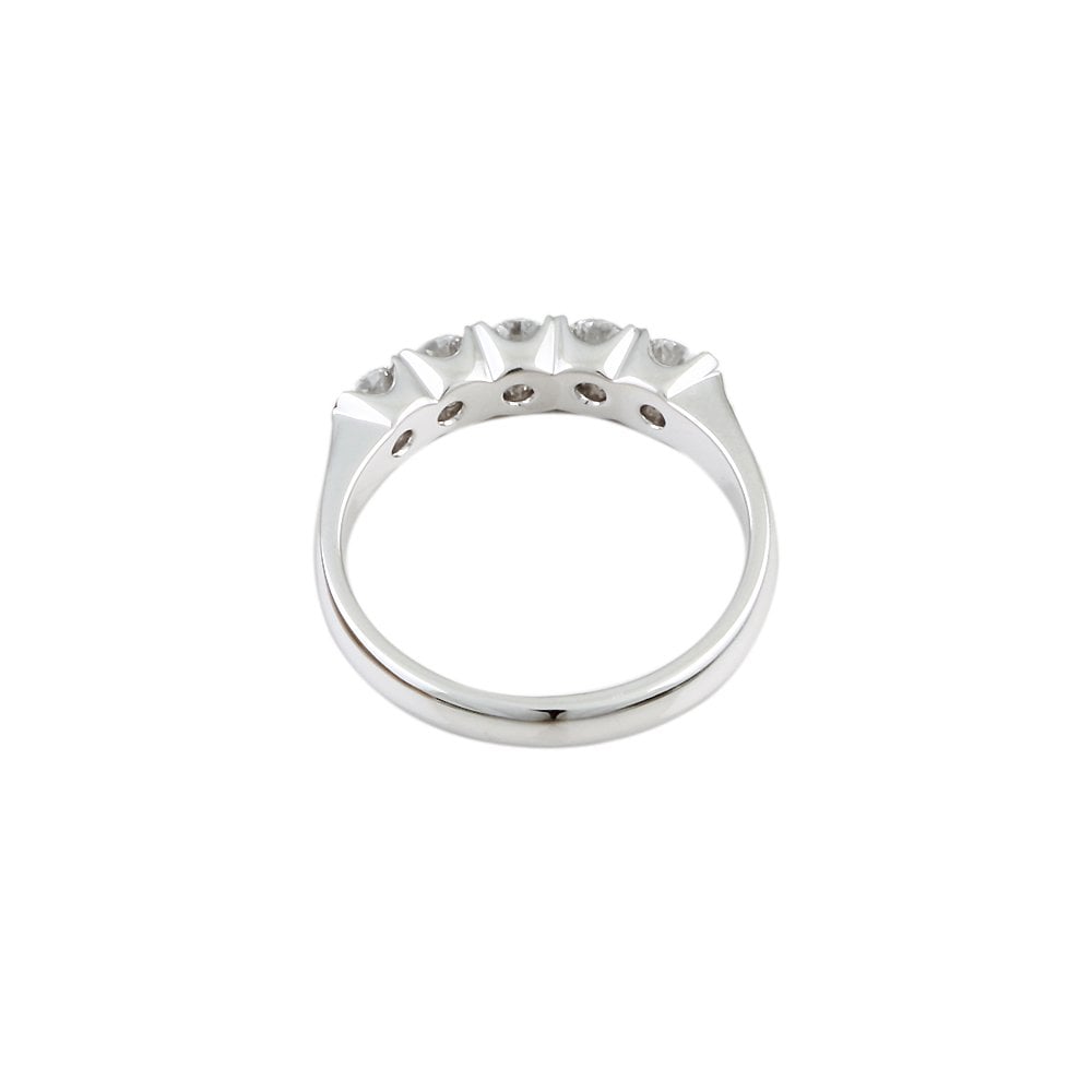 White Gold 0.50ct Round Brilliant Diamond Five Stone Ring