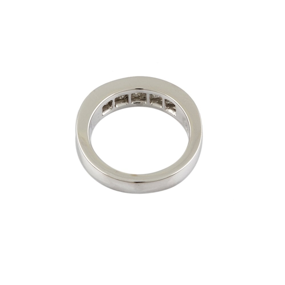 White Gold 0.75ct Princess Cut Diamond Five Stone Ring