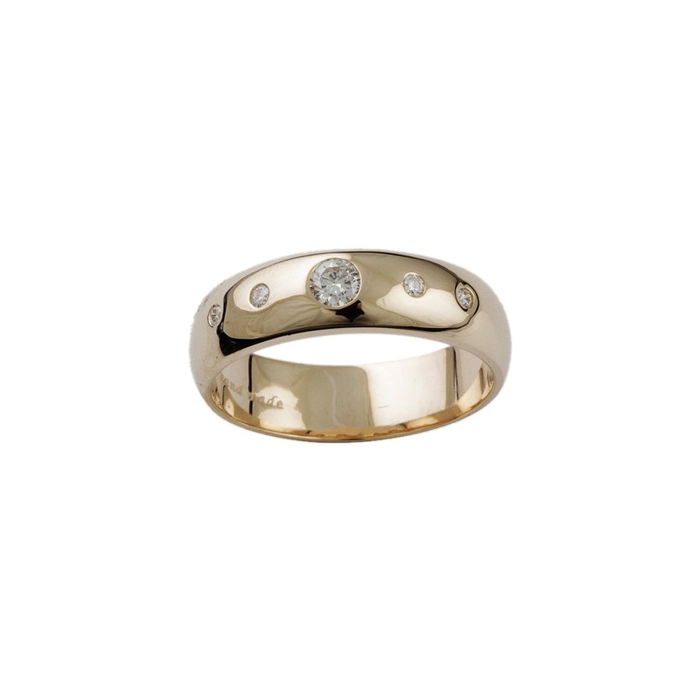 Yellow Gold 0.33ct Round Brilliant Diamond Five Stone Ring
