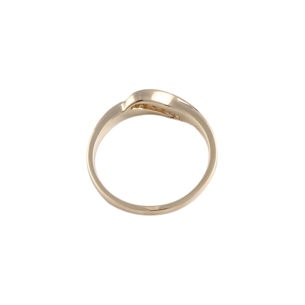 Yellow Gold 0.07ct Round Brilliant Diamond and 0.02ct Round Blue Sapphire Five Stone Ring