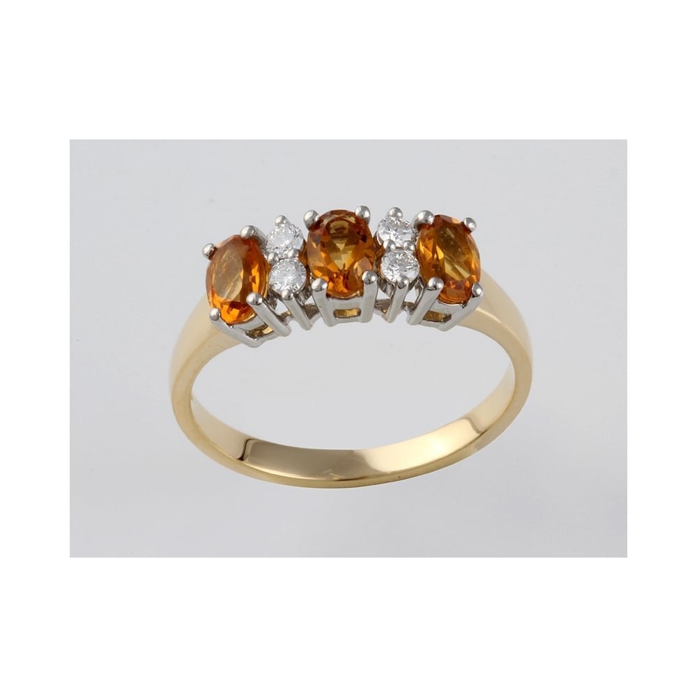 Citrine and diamond dress ring 2.0ct citrine, 0.19ct diamonds