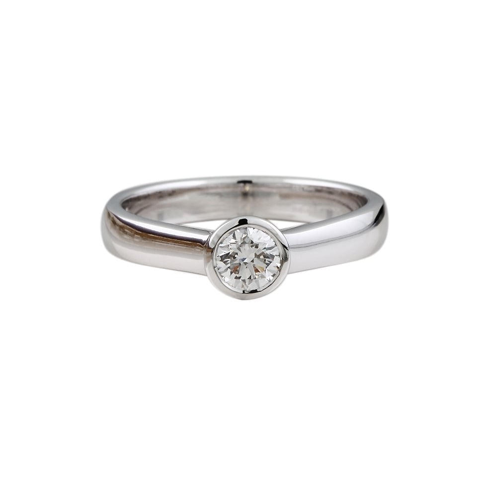 9ct White Gold Solitaire Ring 0.35ct