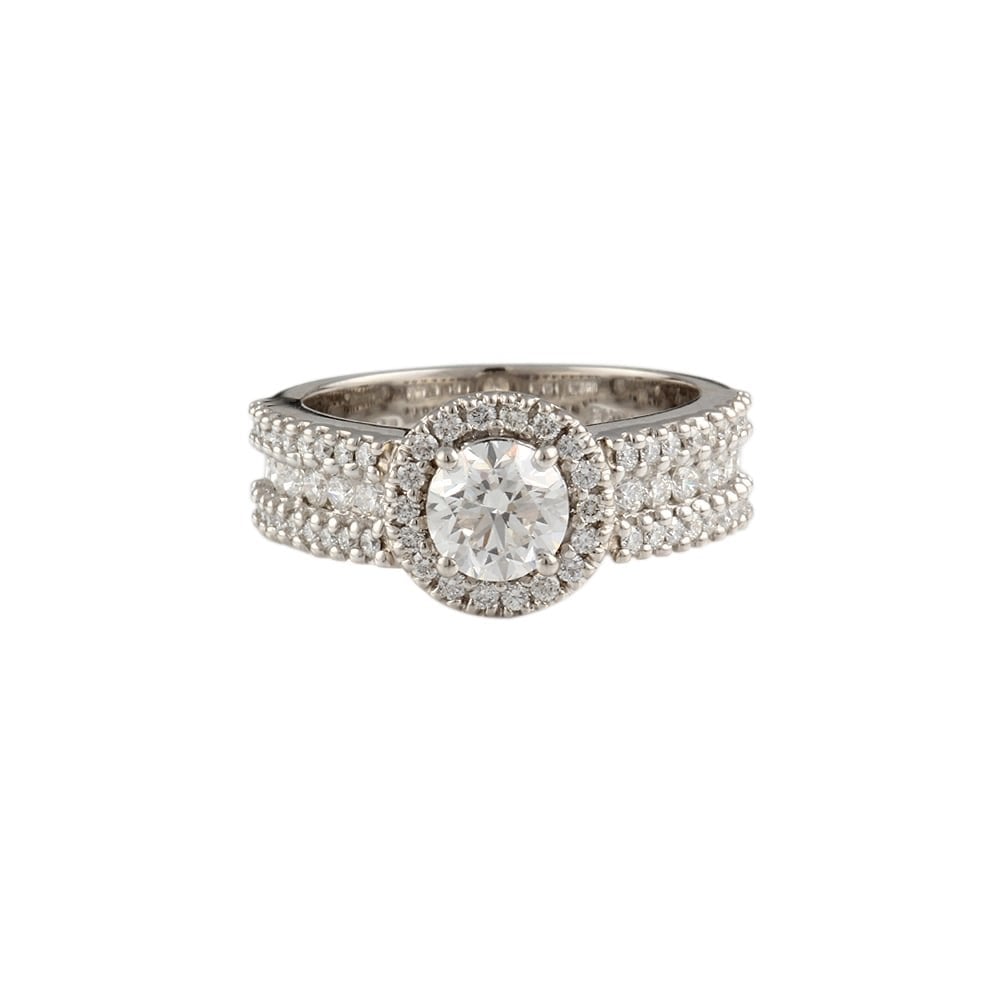 9ct White Gold 0.90ct Diamond Dress Ring