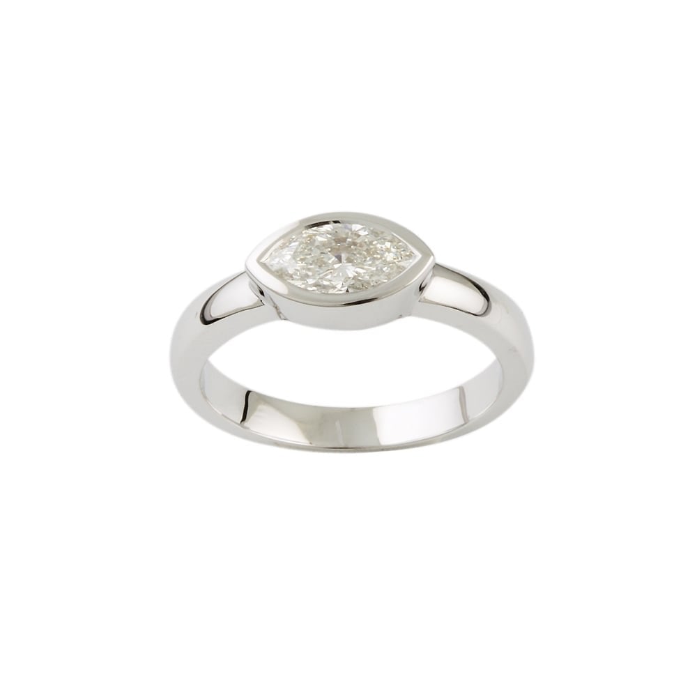 9ct white gold solitiare ring 0.75ct