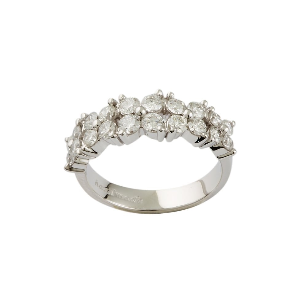 9ct White Gold Half Eternity Ring 1.04ct