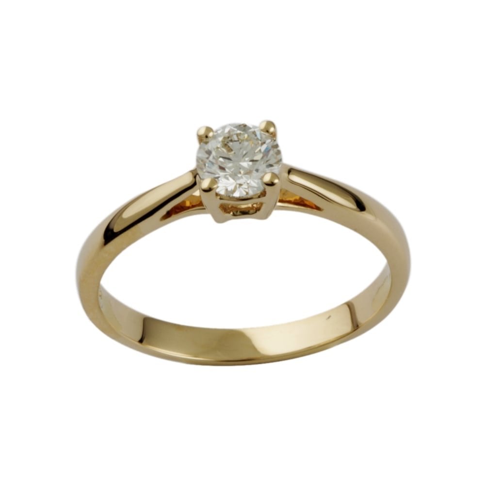 9ct Yellow Gold Diamond 0.50ct Solitaire Ring