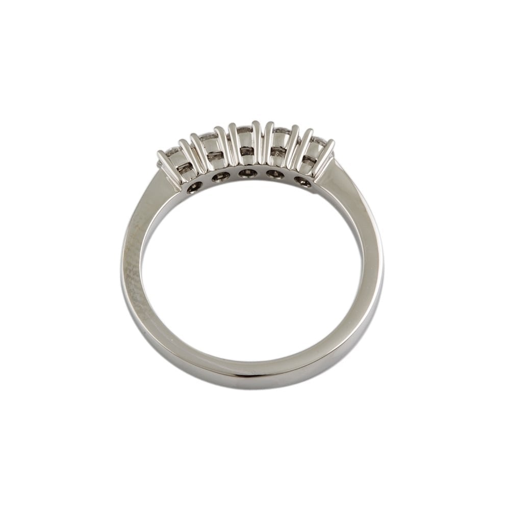 9ct White Gold Diamond 0.51ct Five Stone Ring