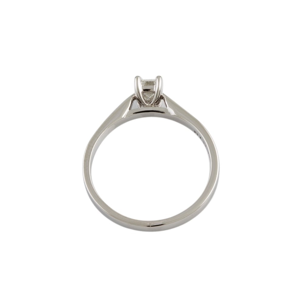9ct White Gold Diamond Solitaire Ring 0.35ct