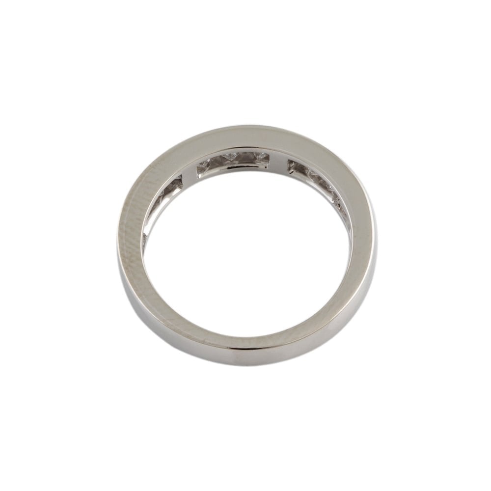 9ct White Gold Diamond Half Eternity Ring