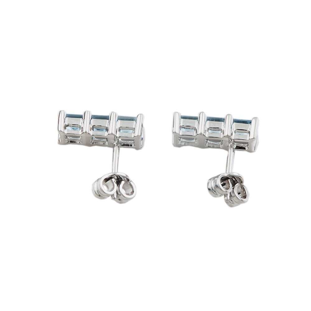9CT White Gold Aquamarine Earrings  1.82CT