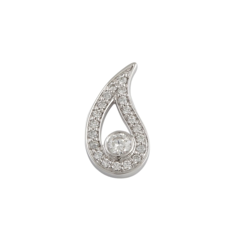 9ct White Gold 0.71ct Diamond Pendant