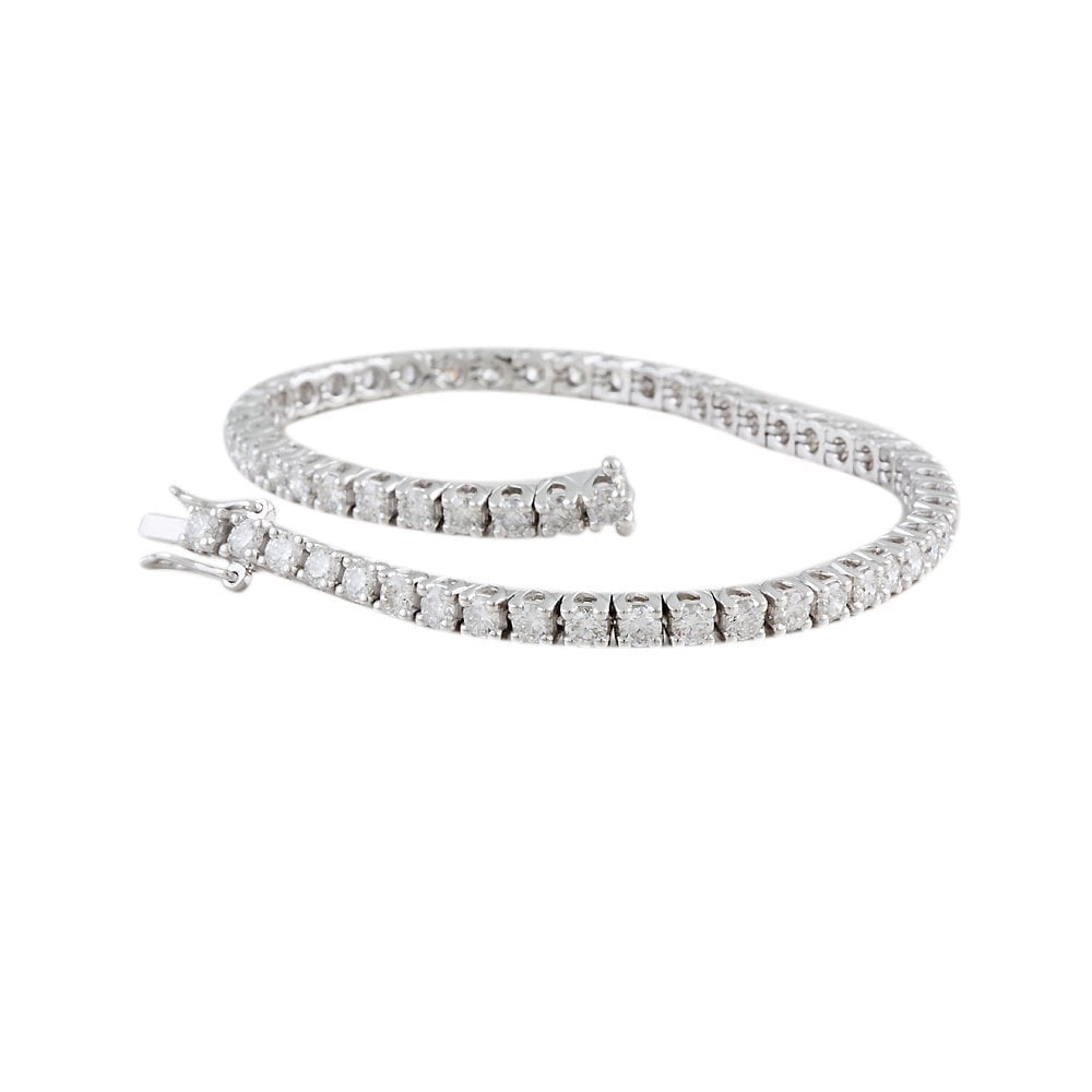 9ct White Gold Tennis Bracelet 4.57ct