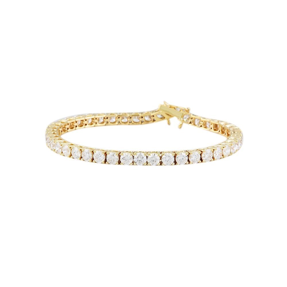 9ct Yellow Gold Diamond Line Bracelet 10.85ct