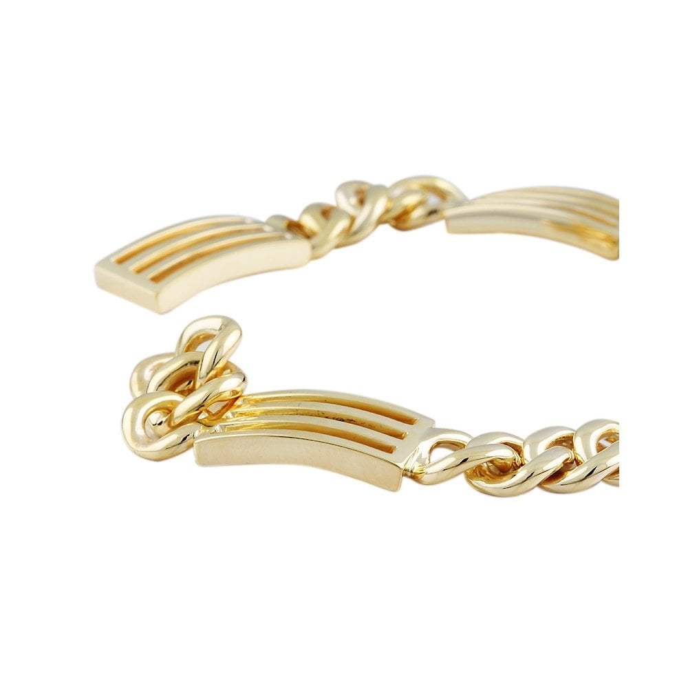 9ct Yellow Gold Gate And Charm Link Bracelet