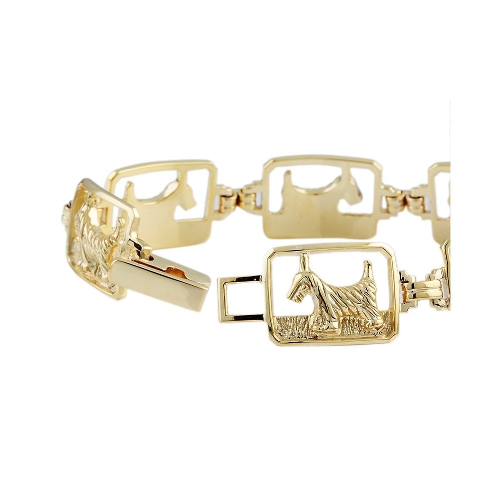 9ct Yellow Gold Scotty Dog Bracelet
