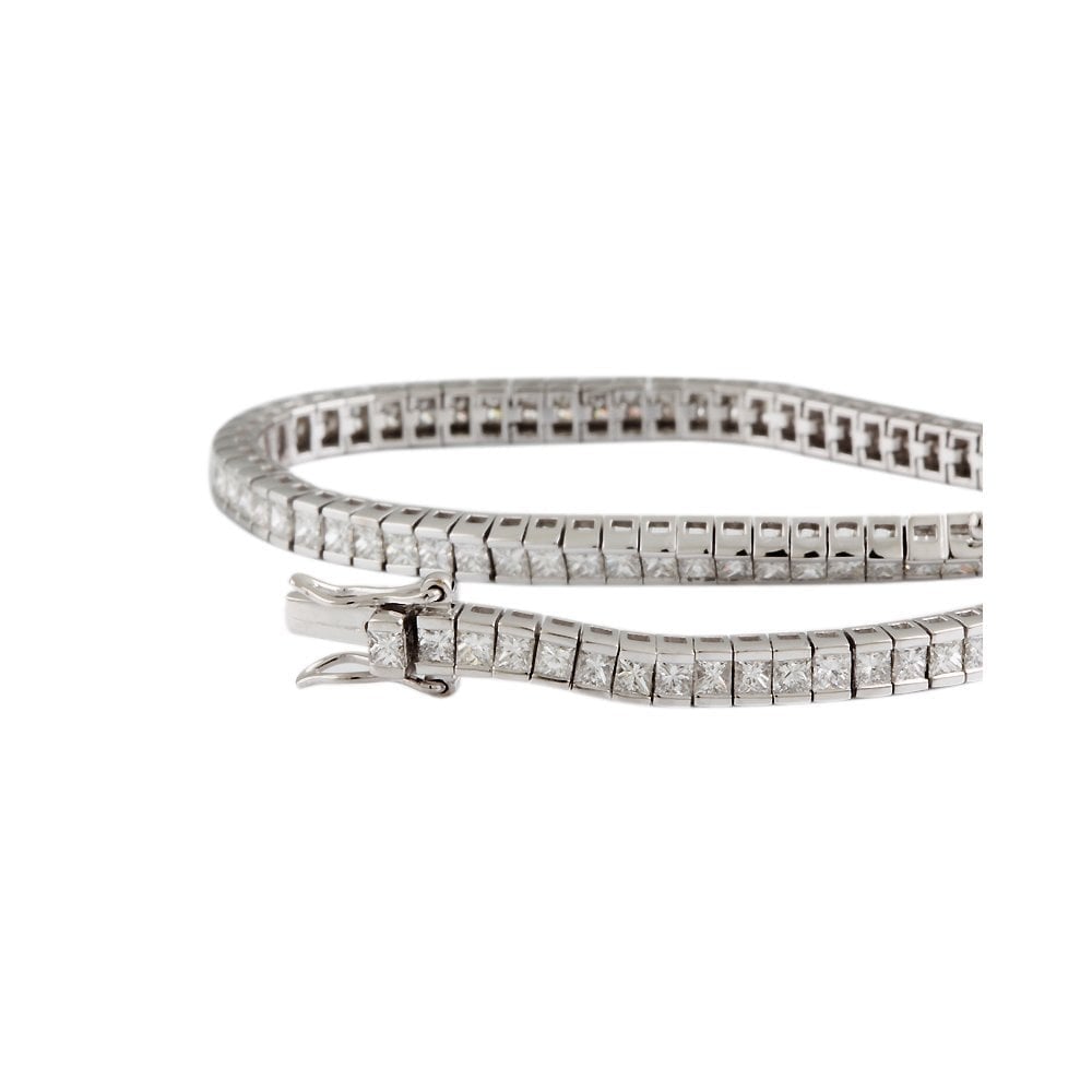 9ct White Gold Diamond Line Bracelet 4.59ct