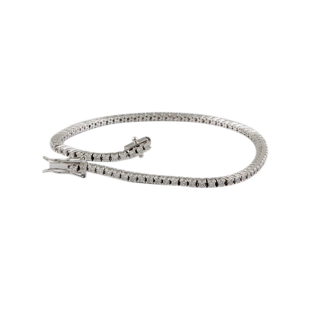 9ct White Gold Diamond Tennis Bracelet 2.01ct