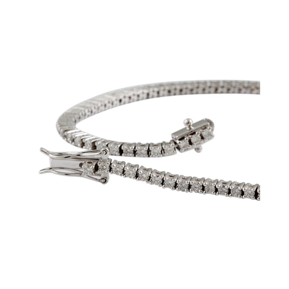 9ct White Gold Diamond Tennis Bracelet 2.01ct