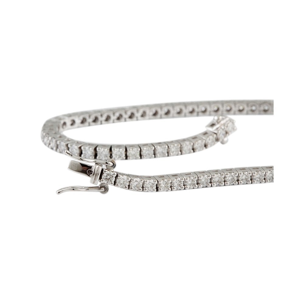 9ct White Gold Diamond Tennis Bracelet 3.25ct