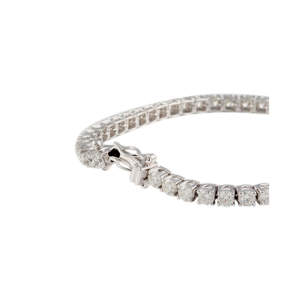 9ct White Gold Diamond Tennis Bracelet 6.26ct