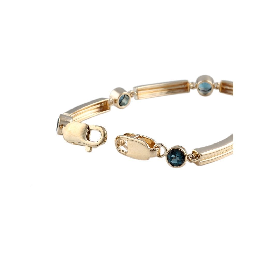 9ct Yellow Gold Topaz Line Bracelet 3.41ct