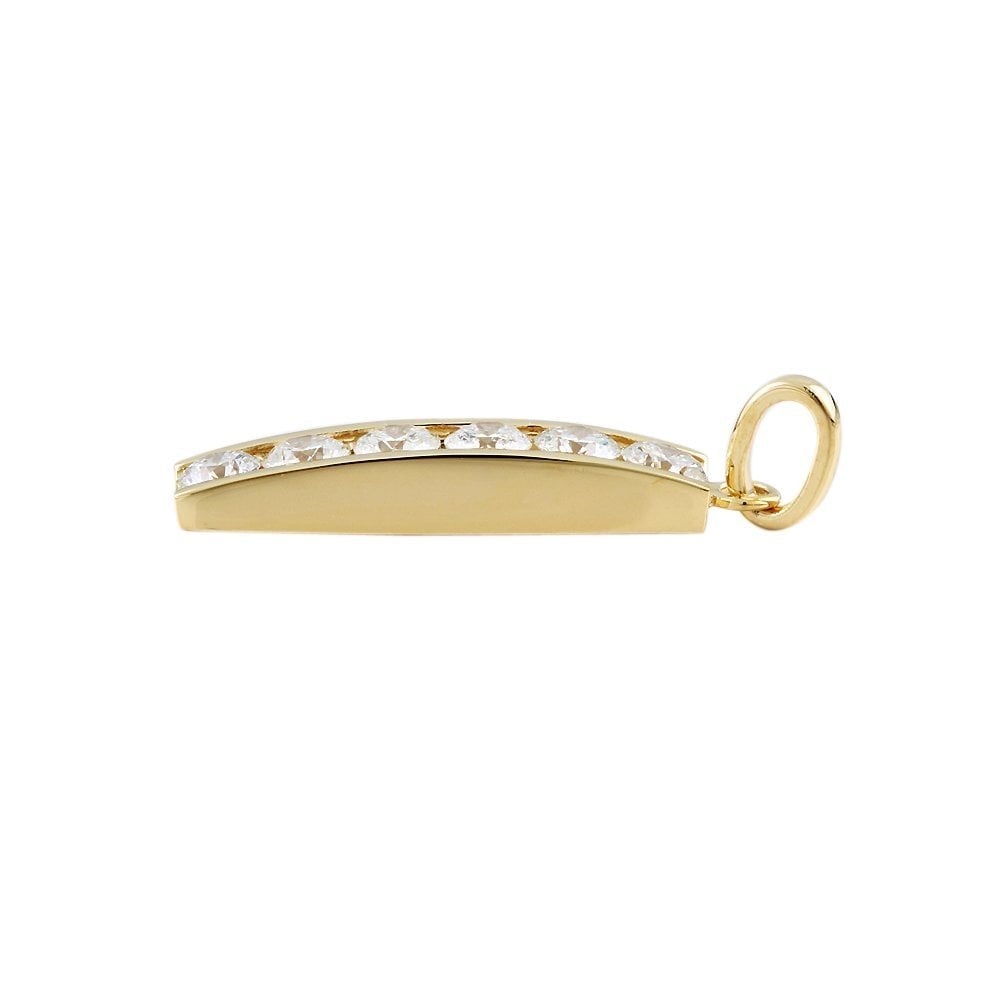 9ct Yellow Gold 1.25ct Round Brilliant Cut Diamonds Six Stone Pendant