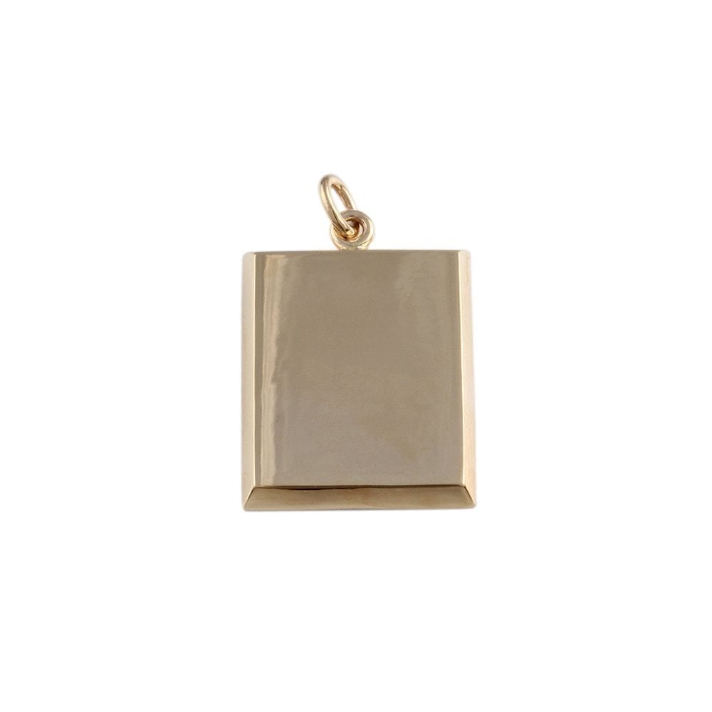 9ct Yellow Gold Solid Oblong Bar Pendant