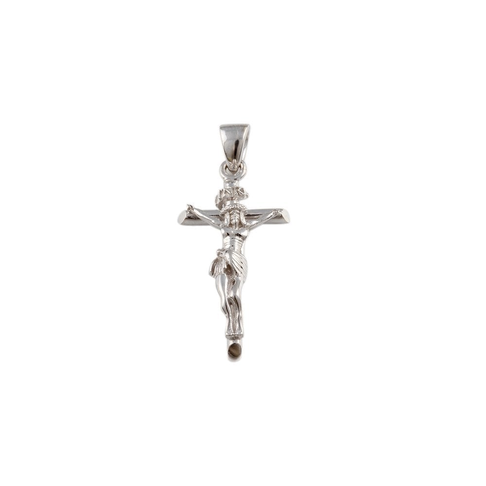 9ct White Gold Crucifix Pendant