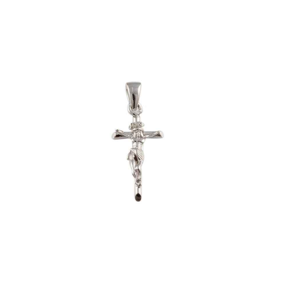 9ct White Gold Crucifix Pendant