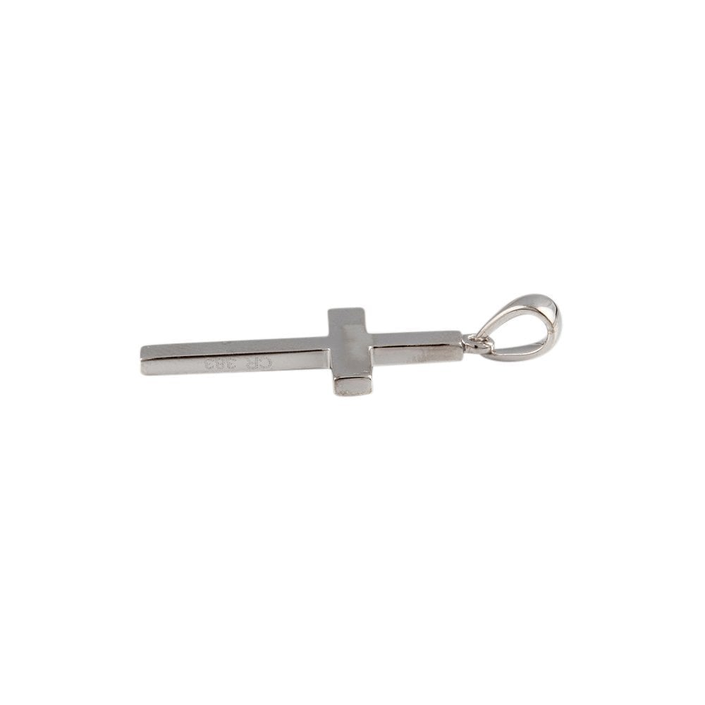9ct White Gold Cross Pendant