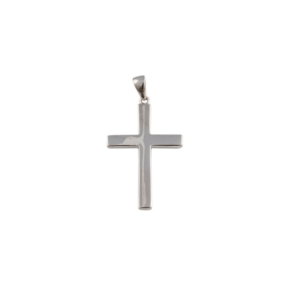 9ct White Gold Cross Pendant