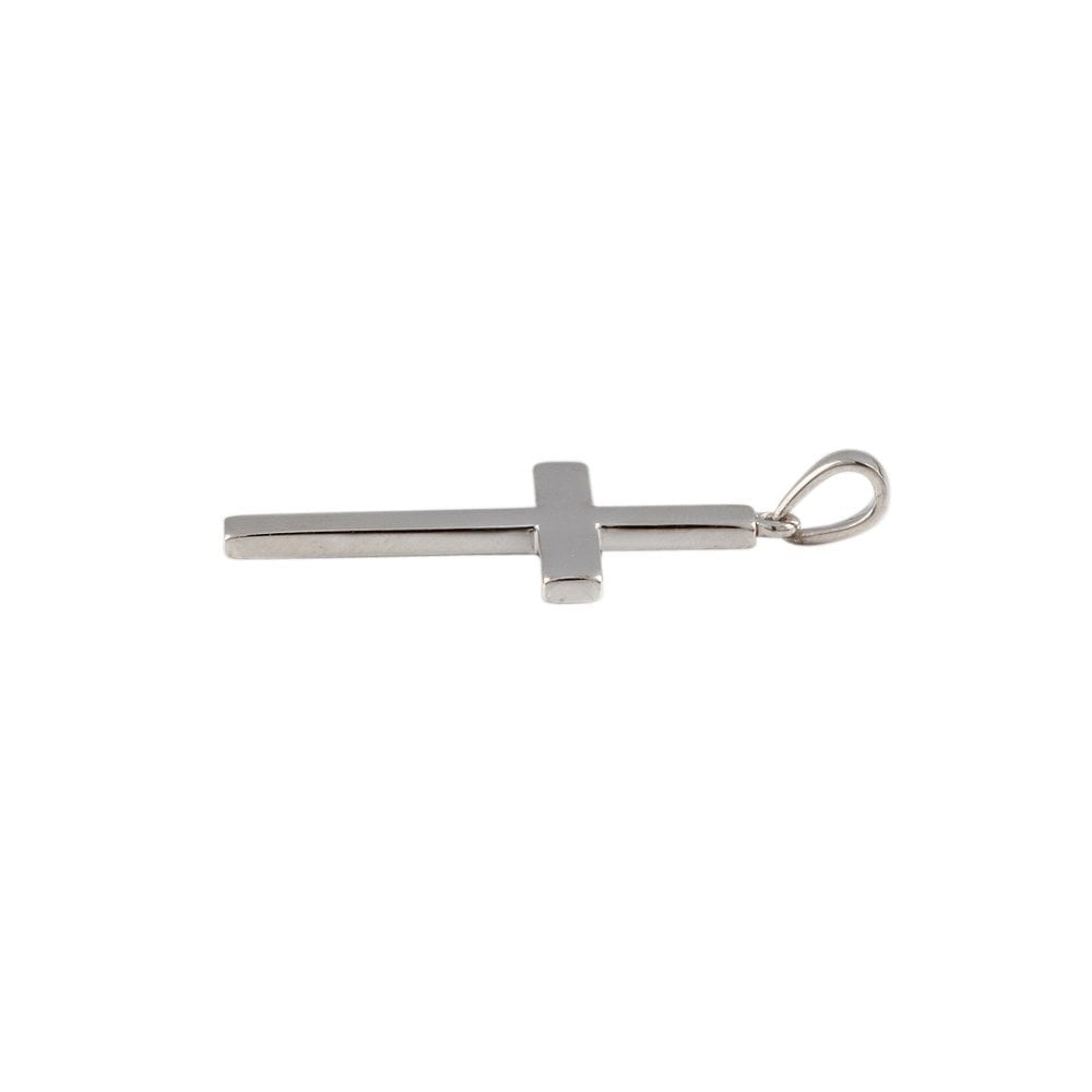 9ct White Gold Cross Pendant