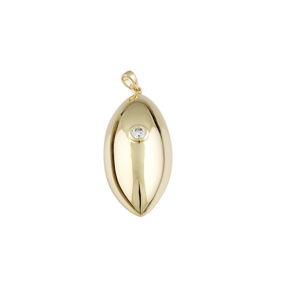 9ct Yellow Gold 0.25ct Round Brilliant Cut Diamond Pendant