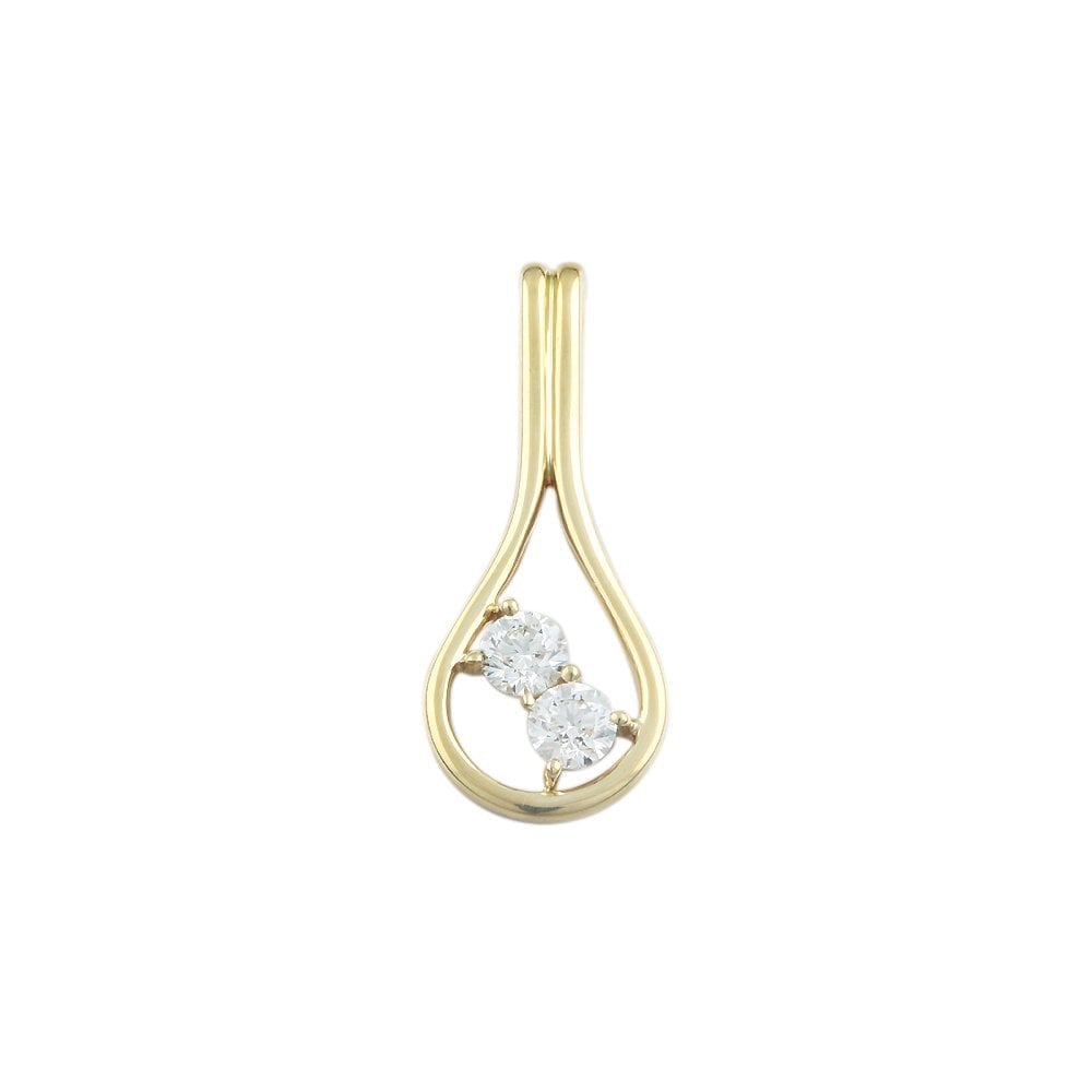9ct Yellow Gold 1.00ct Round Brilliant Cut Diamonds Pendant