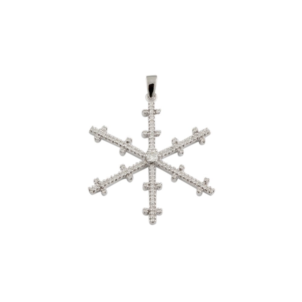 9ct White Gold 0.50ct Round Brilliant Cut Diamonds Pendant