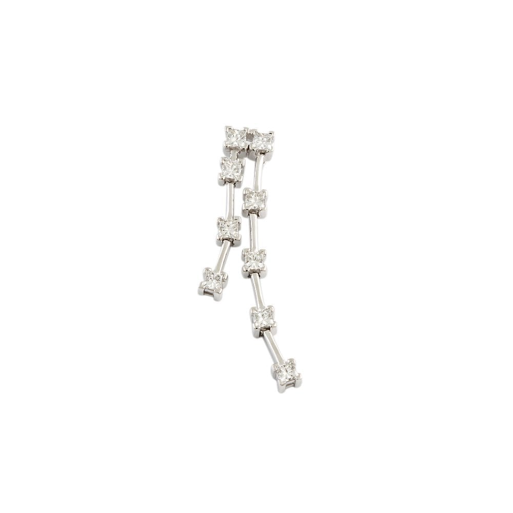 9ct White Gold 0.85ct Round Brilliant Cut Diamonds Pendant