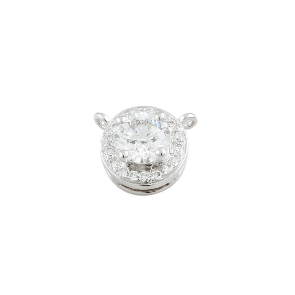 9ct White Gold 0.70ct Round Brilliant Cut Diamonds Cluster Pendant