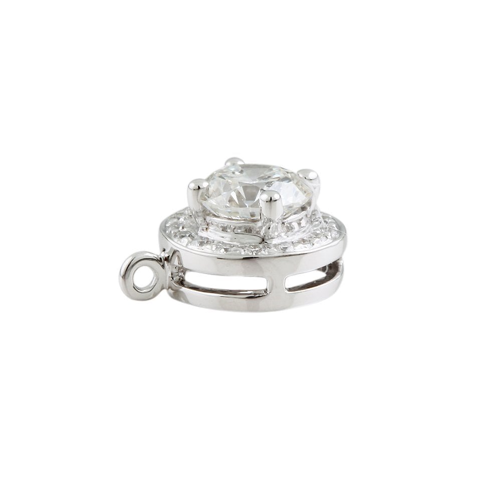 9ct White Gold 0.70ct Round Brilliant Cut Diamonds Cluster Pendant