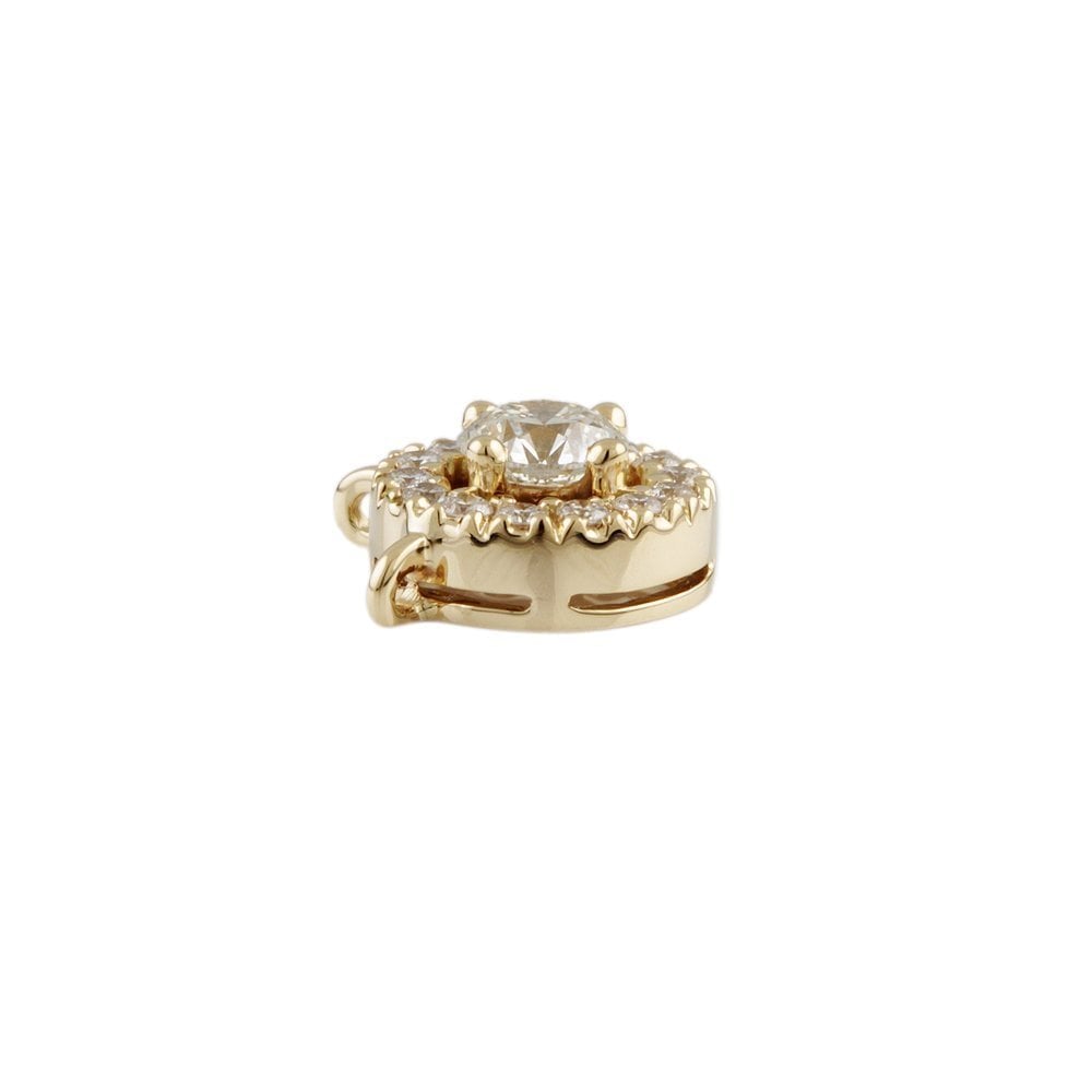 9ct Yellow Gold 0.71ct Round Brilliant Cut Diamonds Cluster Pendant