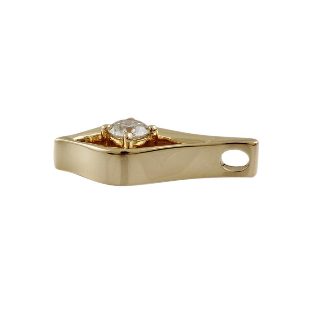 9ct Yellow Gold 0.30ct Round Brilliant Cut Diamond Solitaire Pendant