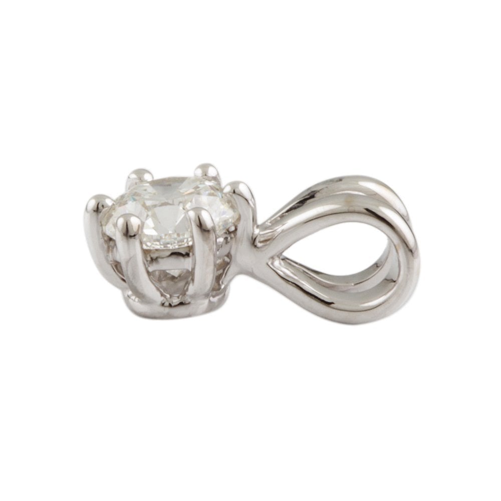 9ct White Gold 0.50ct Round Brilliant Cut Diamond Solitaire Pendant