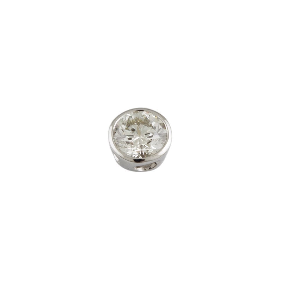 9ct White Gold 0.75ct Round Brilliant Cut Diamond Solitaire Pendant