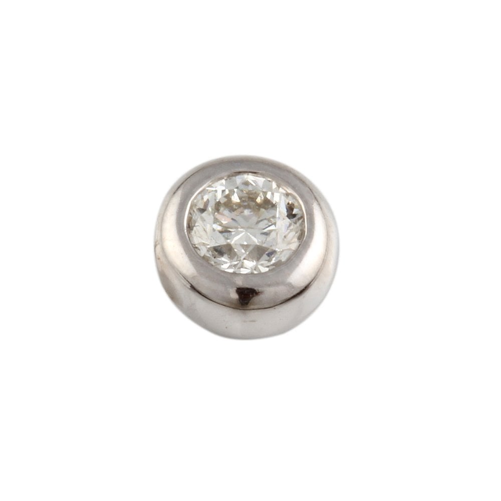 9ct White Gold 0.40ct Round Brilliant Cut Diamond Solitaire Pendant