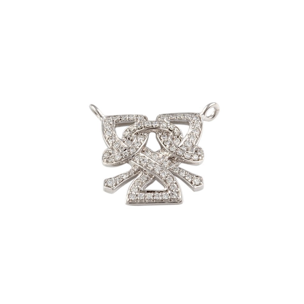 9ct White Gold 0.36ct Round Brilliant Cut Diamonds Cluster Pendant