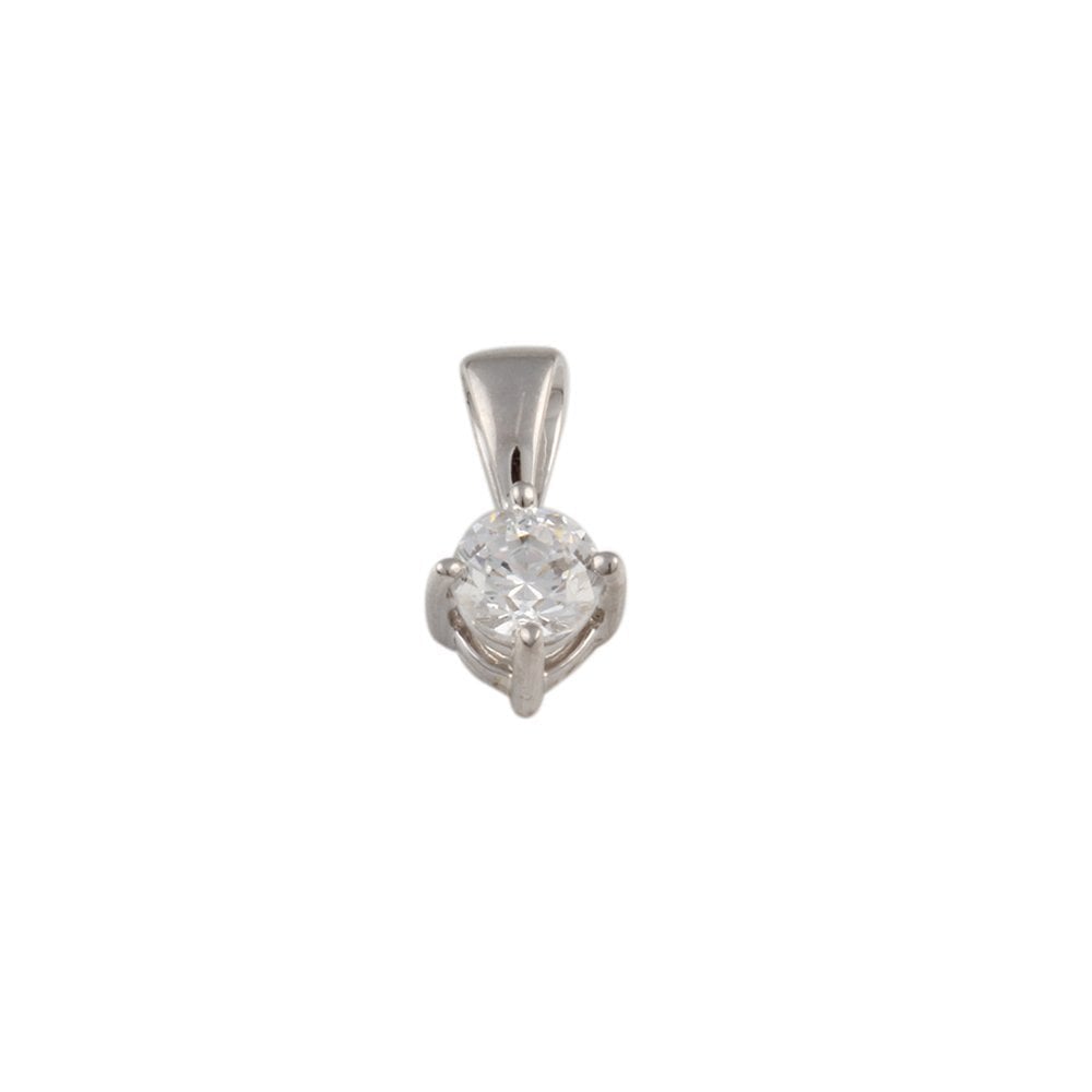 9ct White Gold 0.33ct Round Brilliant Cut Diamond Solitaire Pendant
