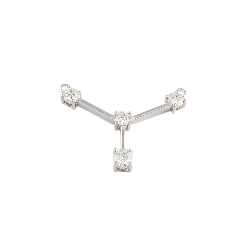 9ct White Gold 0.88ct Round Brilliant Cut Diamonds Pendant