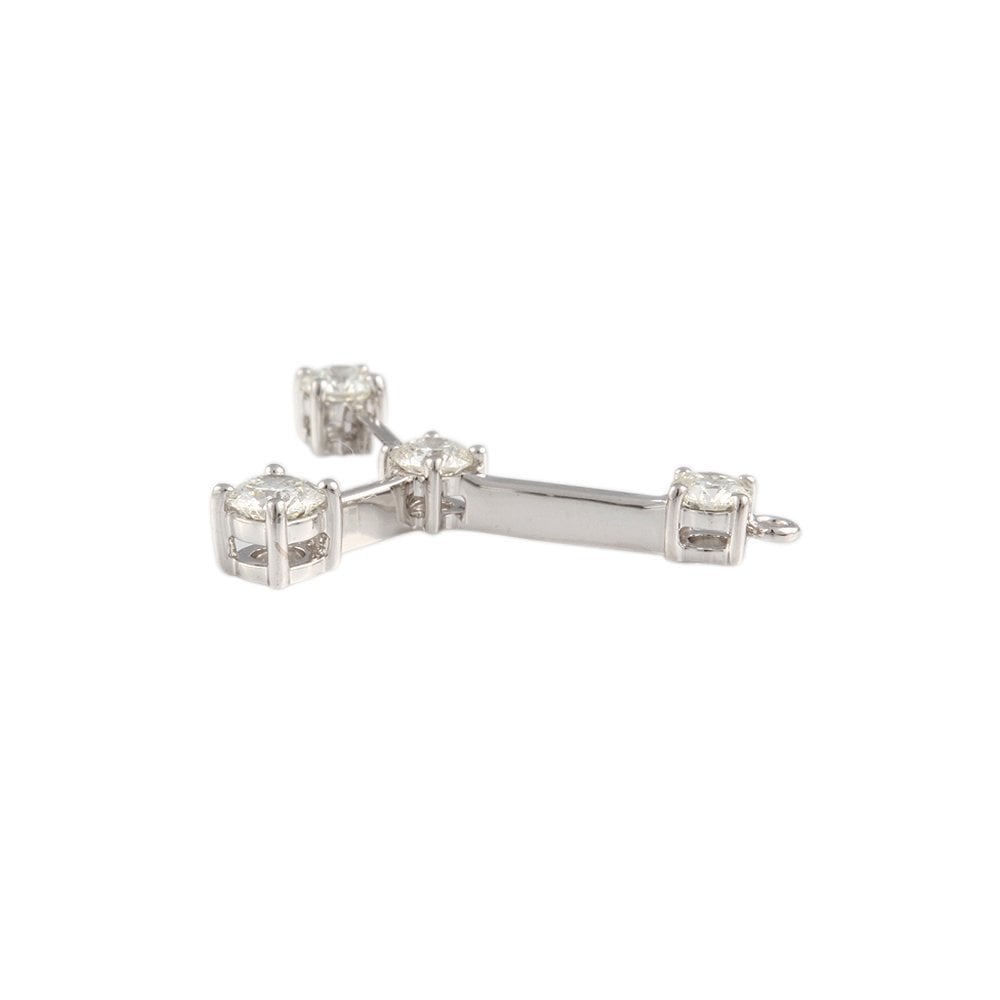 9ct White Gold 0.88ct Round Brilliant Cut Diamonds Pendant