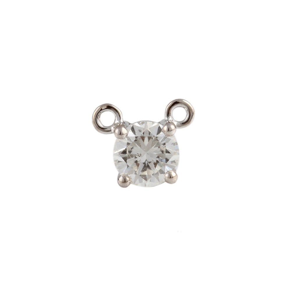 9ct White Gold 0.50ct Round Brilliant Diamond Solitaire Pendant