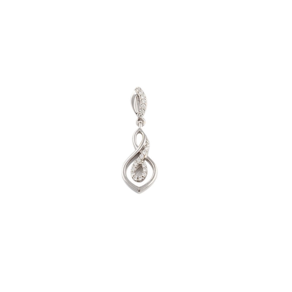 9ct White Gold Pendant 0.20ct